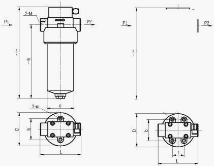 ZU-H、QU-H系列壓力管路過濾器管路連接